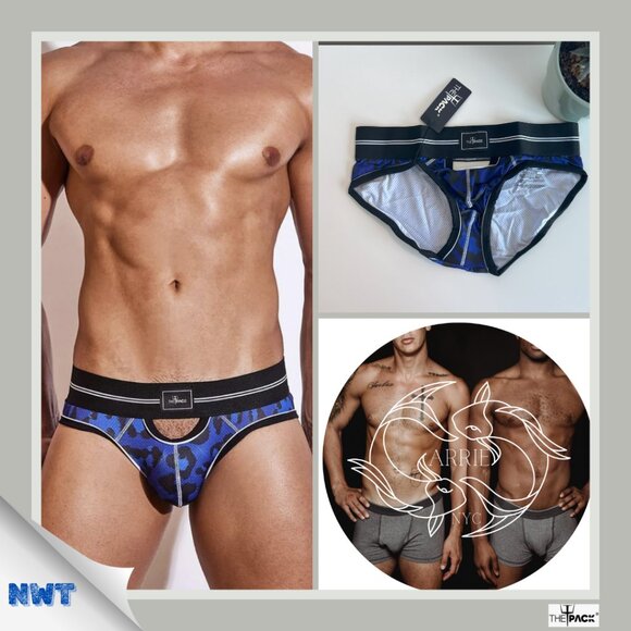 ThePack - Blu Leopard Peek Brief - Picture 1 of 6